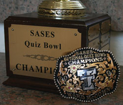 Trophy and Buckle from contest