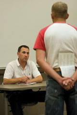 Ryan Rathmann with student