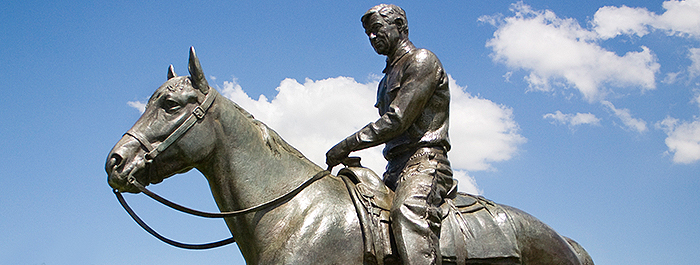 man on horse statue