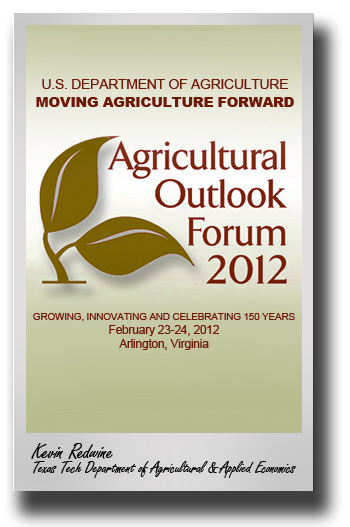 Moving Forward; AAEC's Redwine set to attend Agricultural Outlook Forum