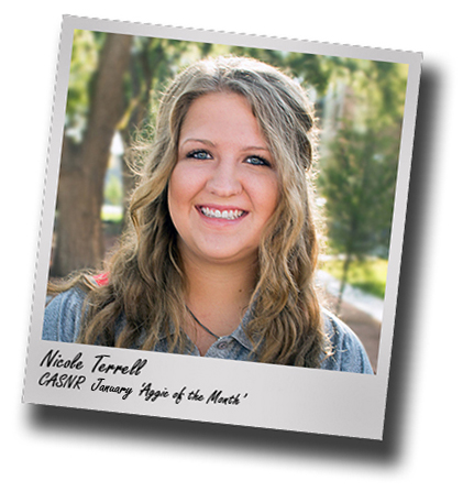 Agricultural Council: Nicole Terrell named January 'Aggie of the Month'