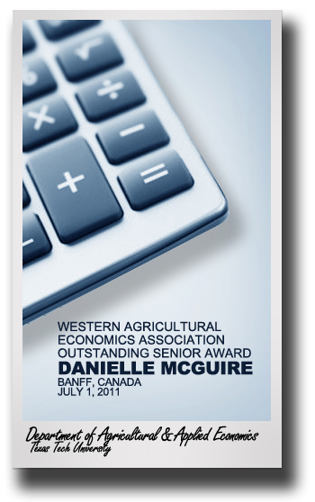 CASNR's Danielle McGuire receives WAEA Outstanding Senior Award