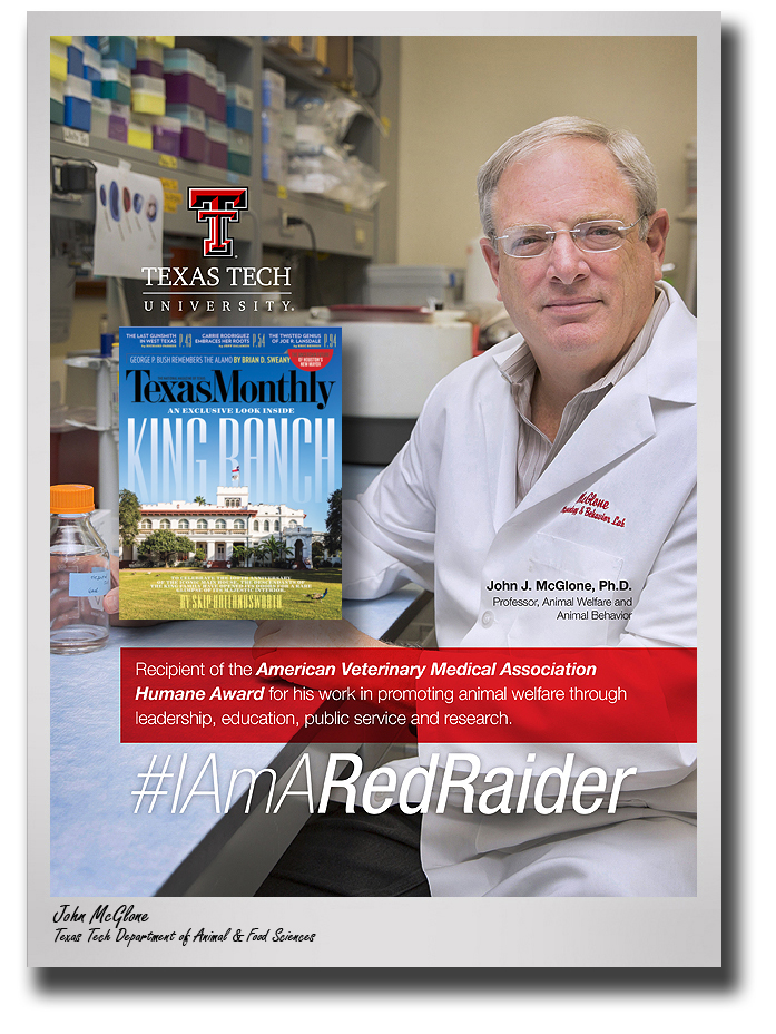 AFS scientist featured in 'Every day, I'm a Red Raider' Texas Monthly ad