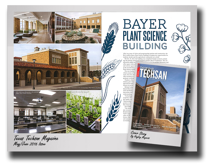 Cover Story; Texas Techsan magazine features new Bayer Plant Science building