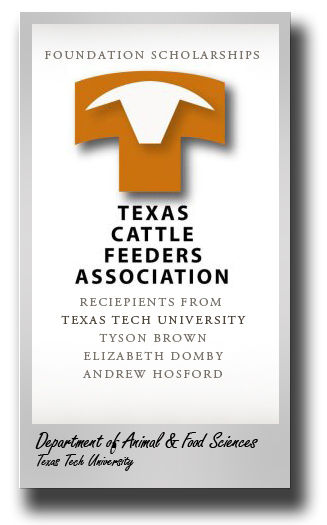 Texas Cattle Feeders Association awards scholarships to AFS grad students
