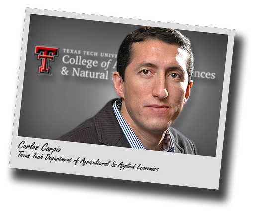 Carpio joins Texas Tech's Department of Agricultural and Applied Economics