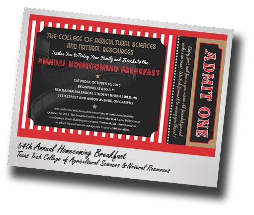CASNR's 54th Homecoming Breakfast set for Oct. 10 in Red Raider Ballroom
