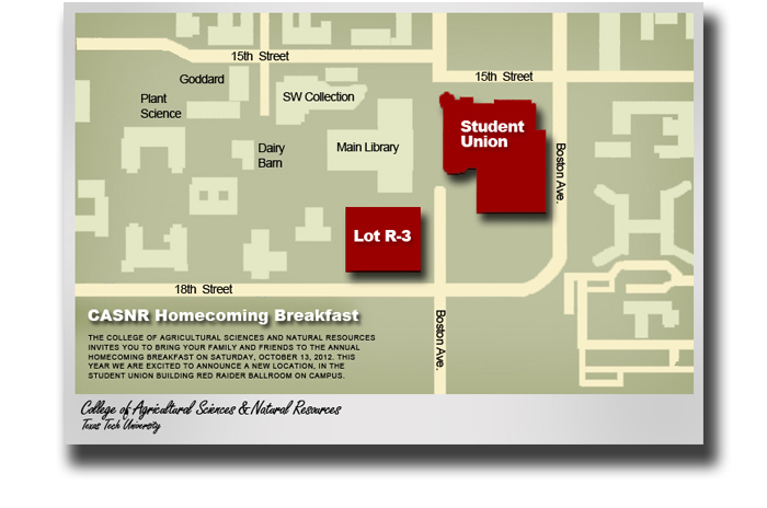 Crossroads: CASNR Homecoming Breakfast parking moves to Lot R-3