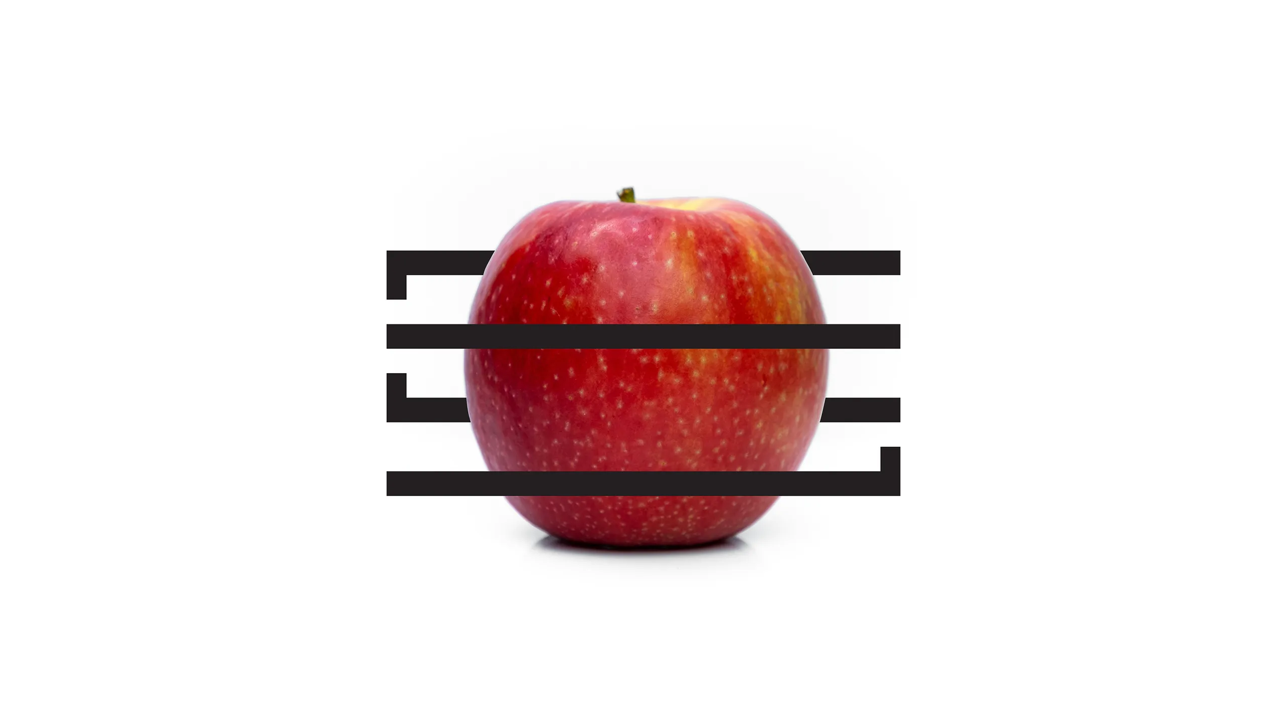 A fantasy branding design for LIES Records. The LIES logo wrapping around an apple.