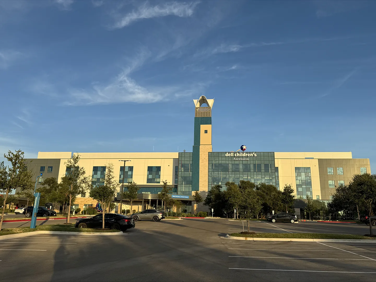 Photograph of the Dell Children's Ascension hospital in Austin, Texas.