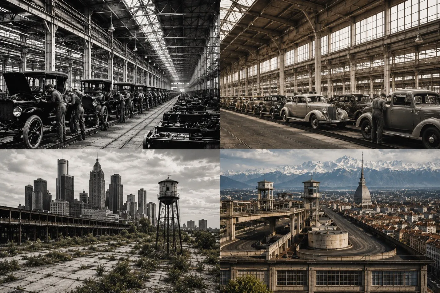 Detroit and Torino: parallel landscapes of automobile production and post-industrial transformation. 
