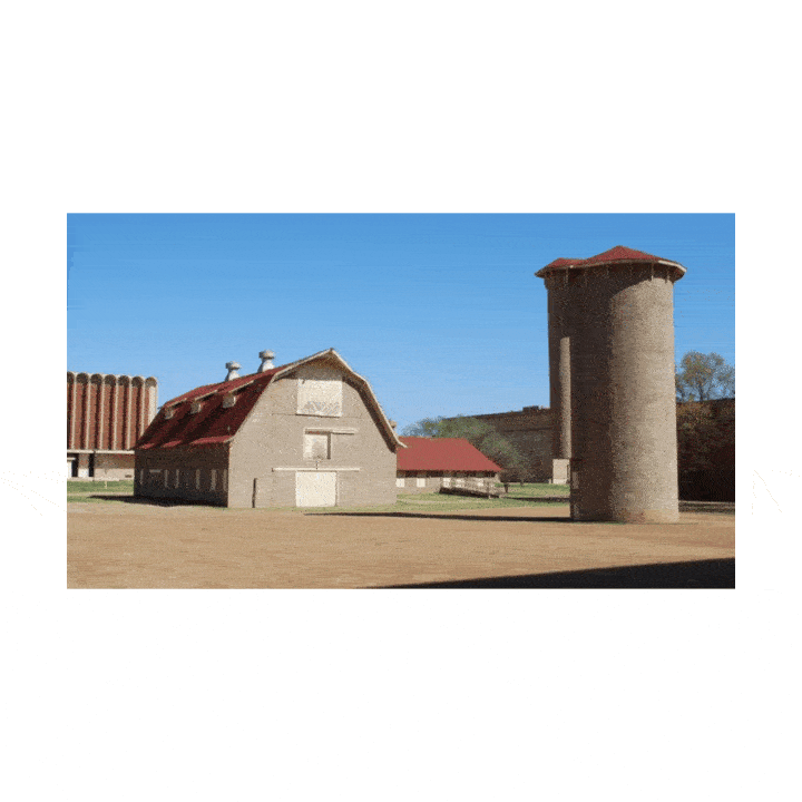 Four white shipping containers seated in the desert, with the text CLOUD HUNTING written in read at the bottom of the image.