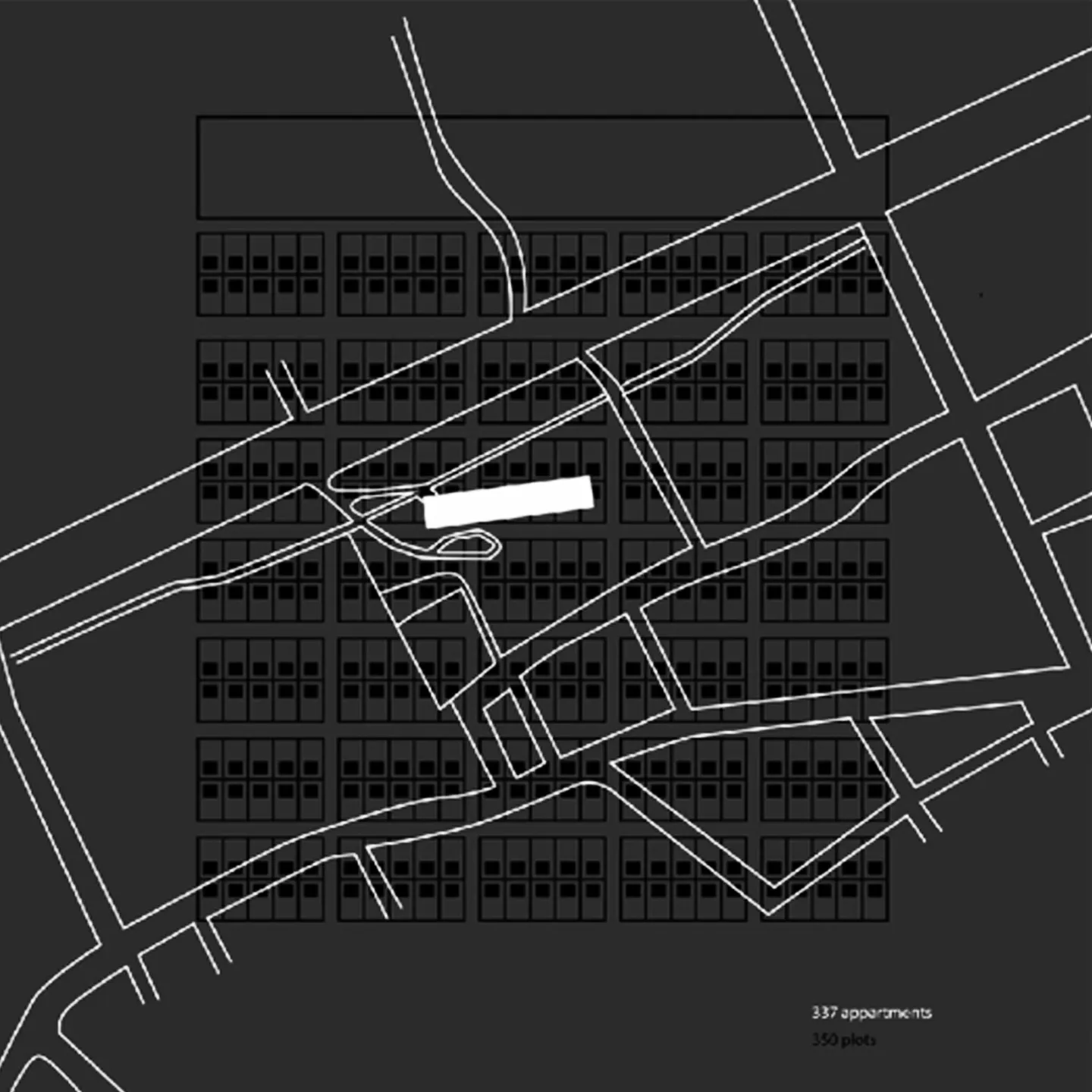 Four white shipping containers seated in the desert, with the text CLOUD HUNTING written in read at the bottom of the image.