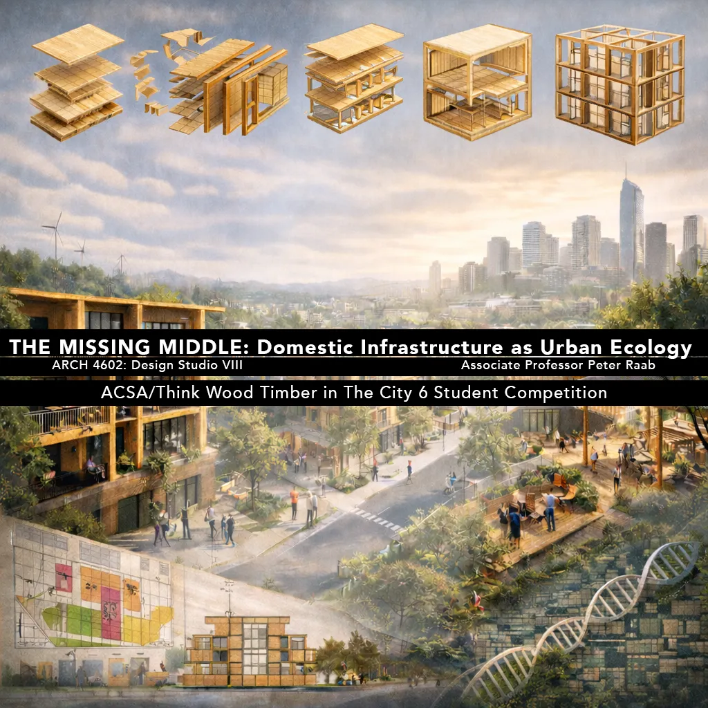 Four white shipping containers seated in the desert, with the text CLOUD HUNTING written in read at the bottom of the image.