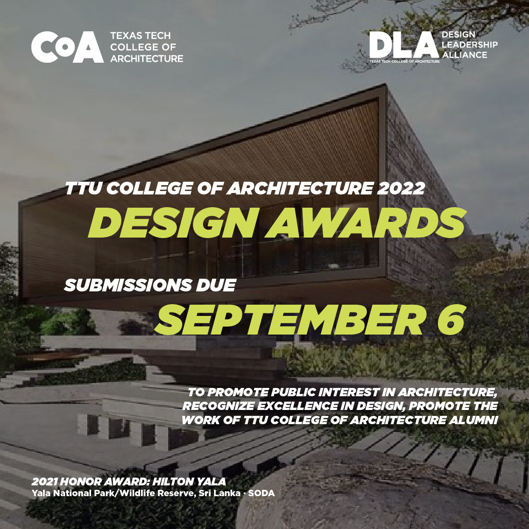 Alumni Design Awards :: Submission Guidelines | Huckabee College Of  Architecture | Ttu