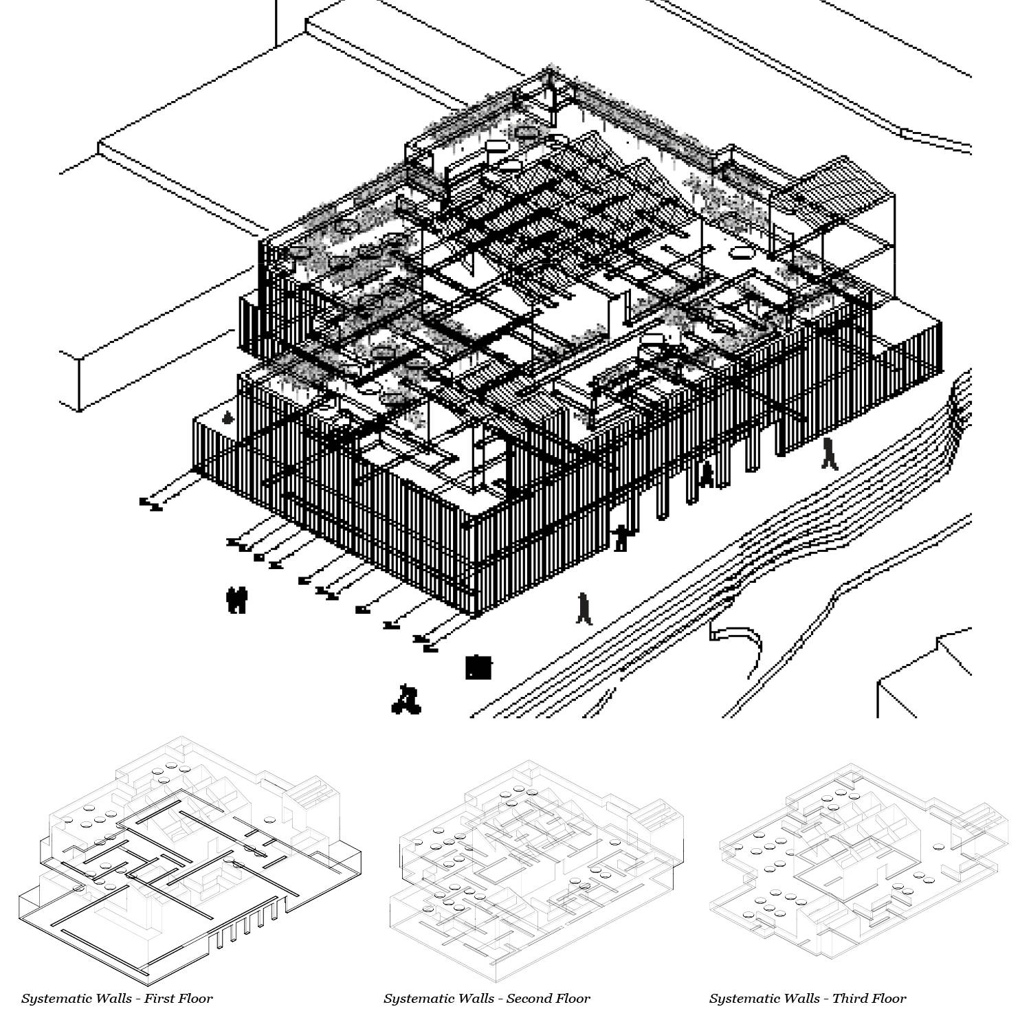 Isometric CAD drawing.
