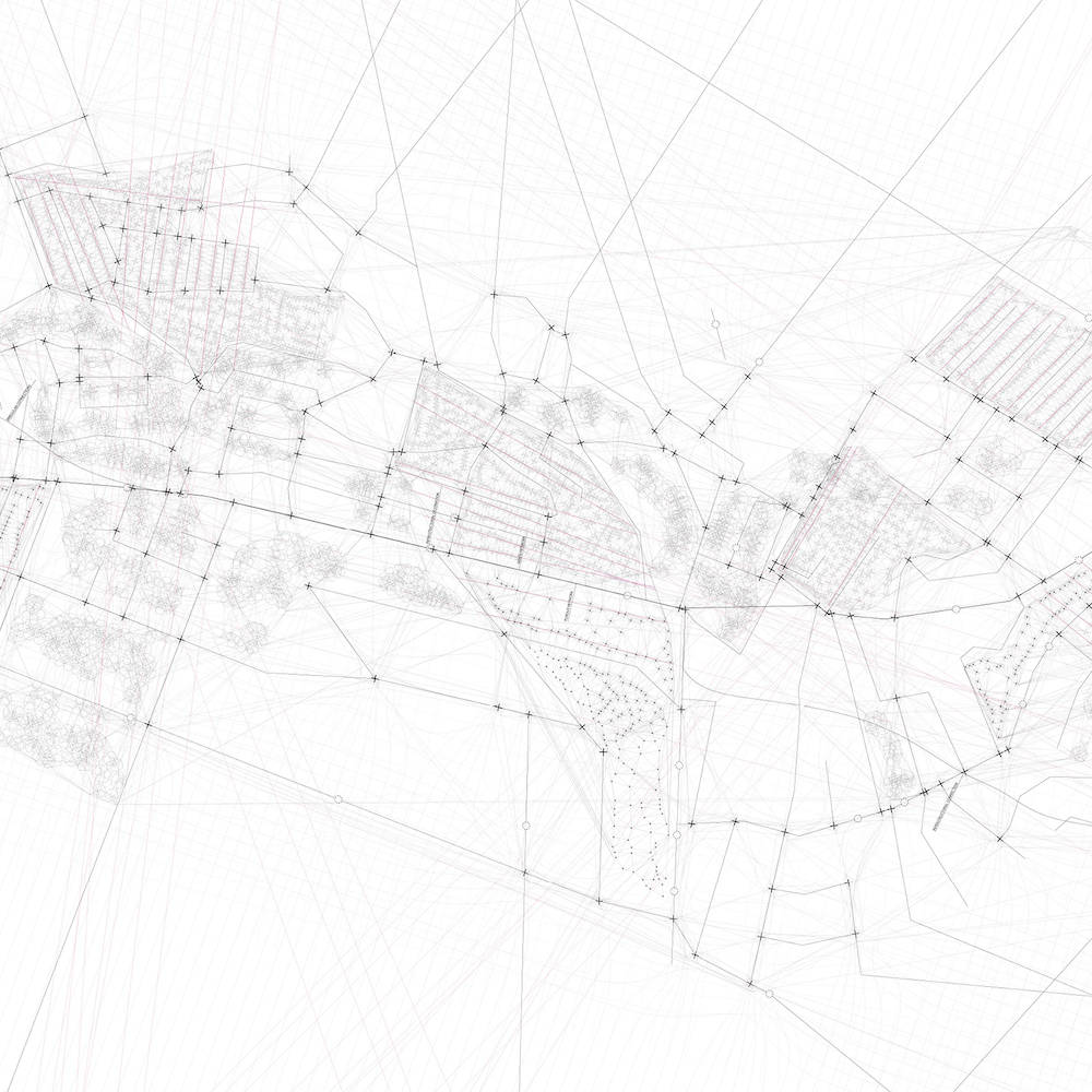City planning map with marked intersections.