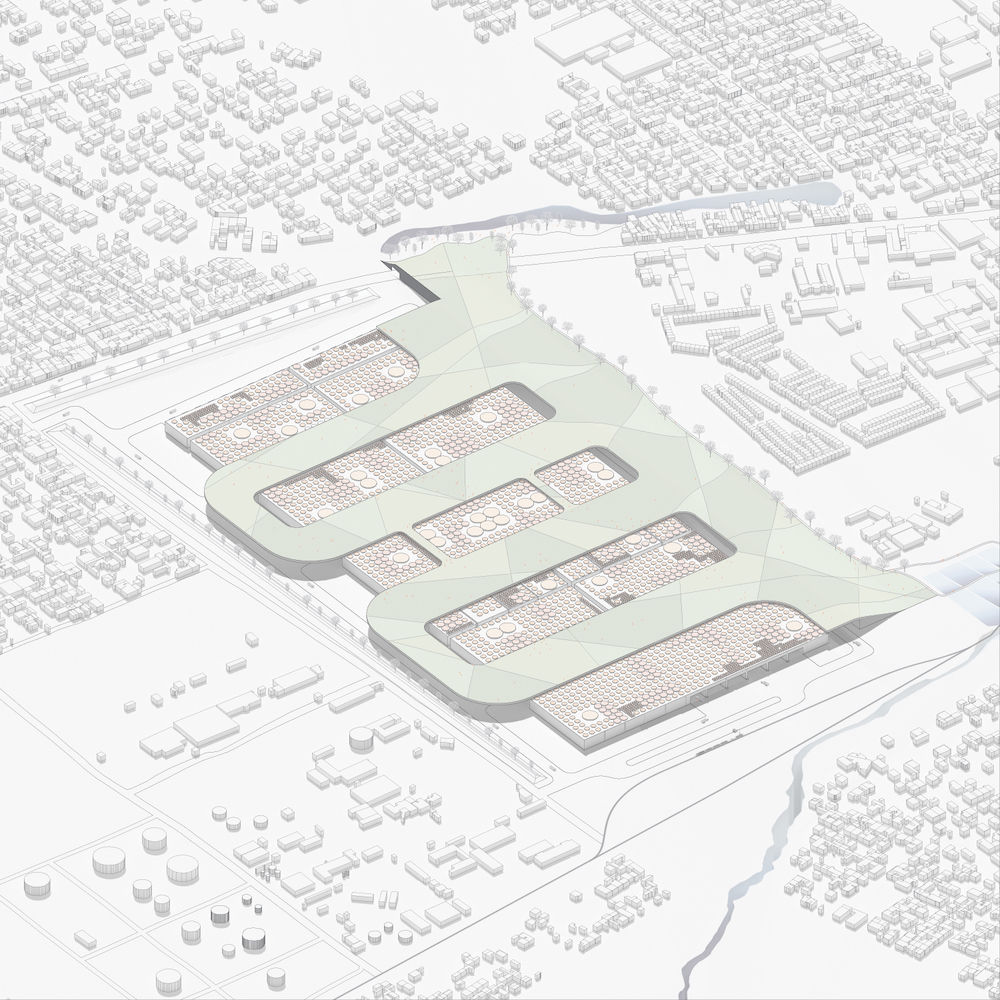 Birds-eye view of a CAD drawing.