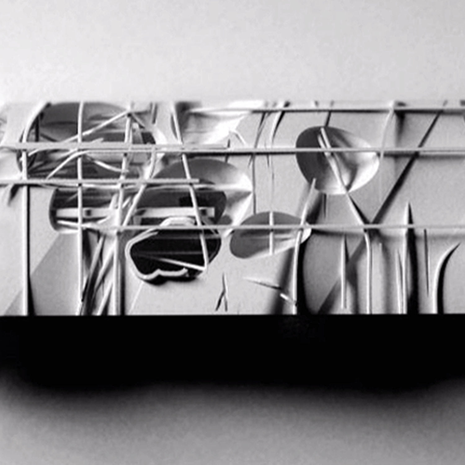 Architectural abstract sculpture.