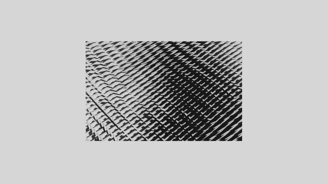 1-bit photo of a tiled roofing system