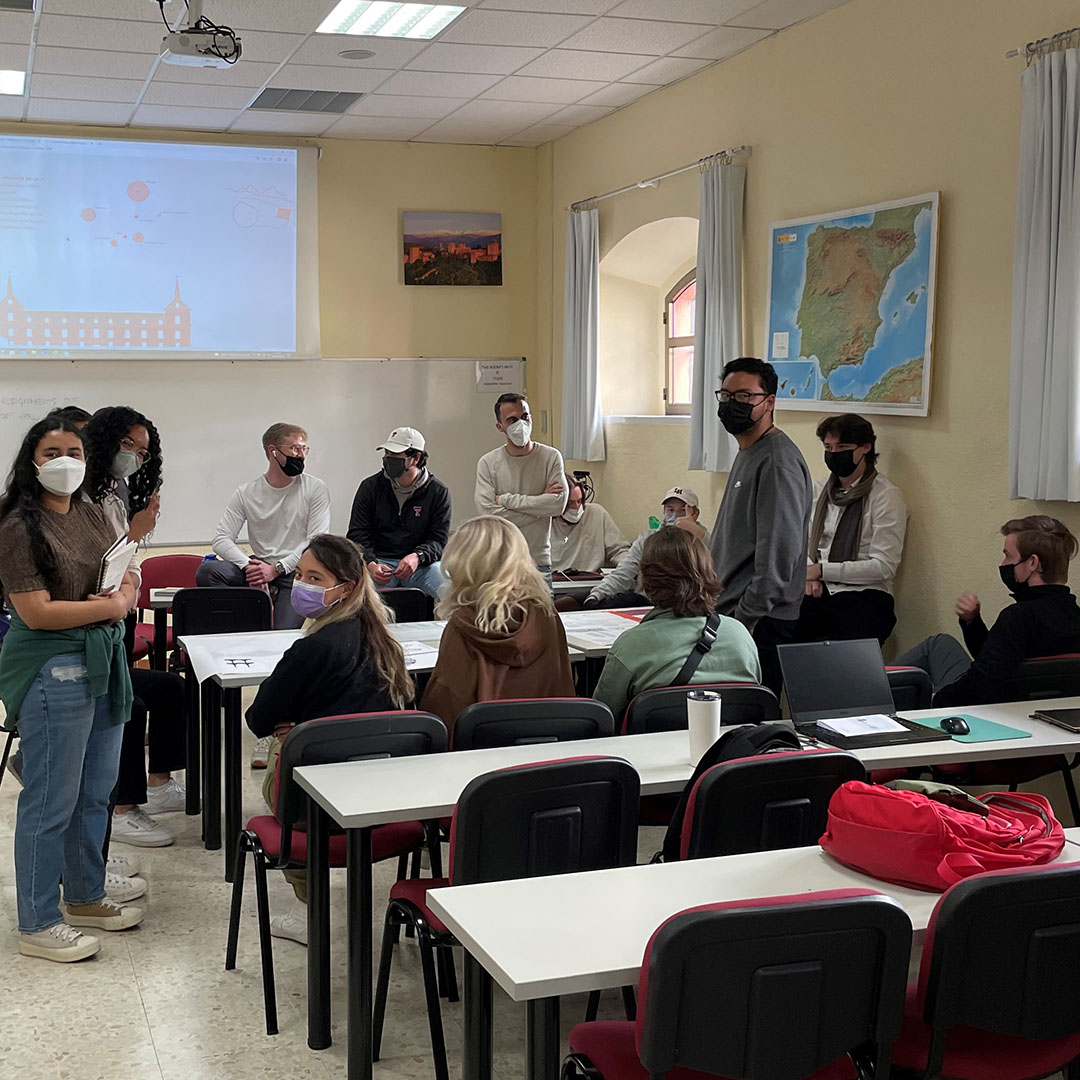 Students in a classroom