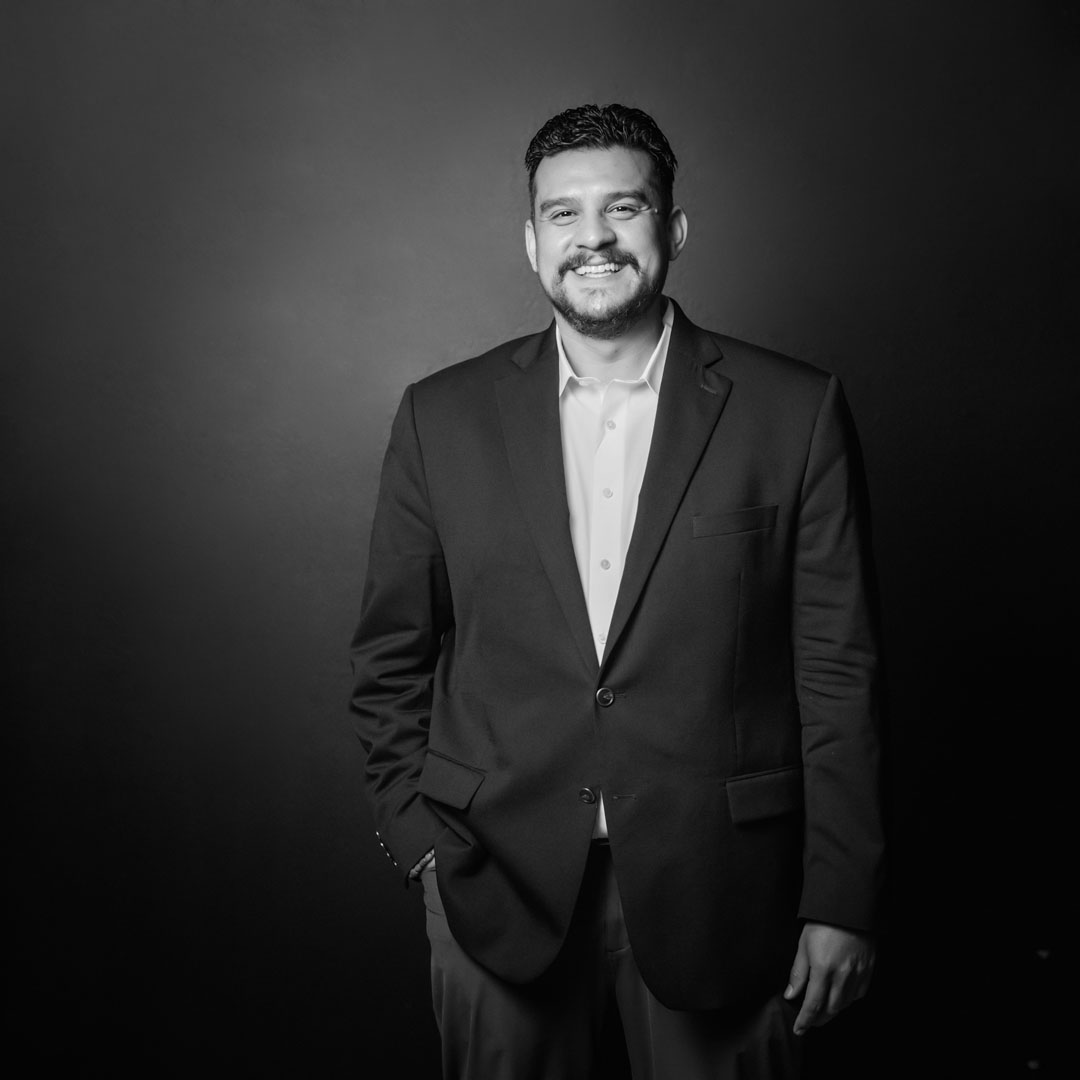 Headshot of Lecturer Adrian Anaya, taken Spring 2024.