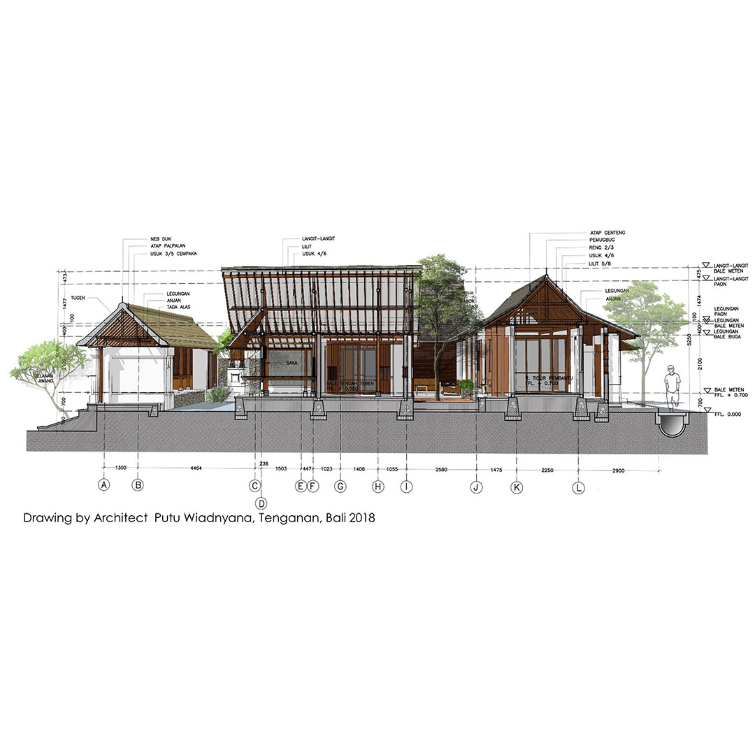 Putu House Section Drawing