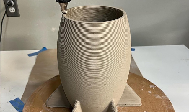 Rocket ceramic being built