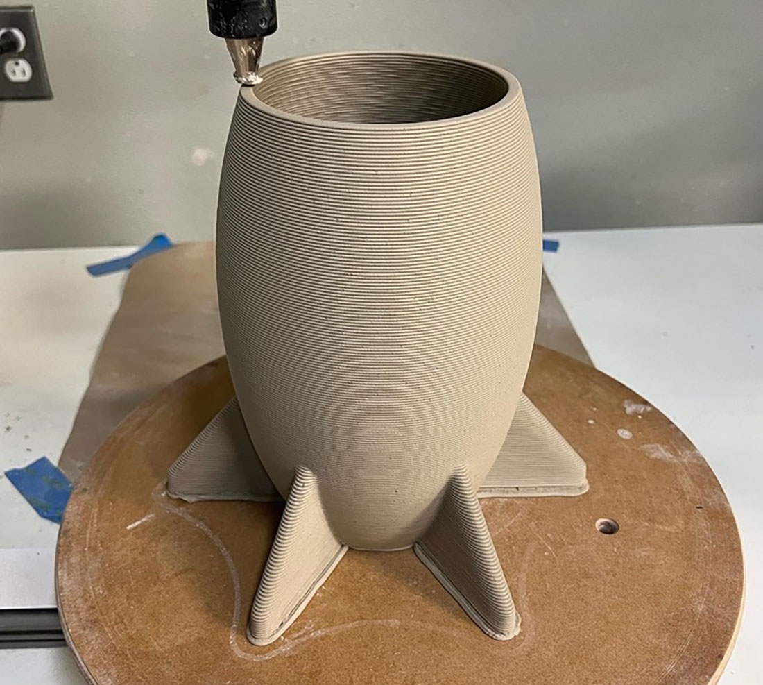 Ceramic of a rocket