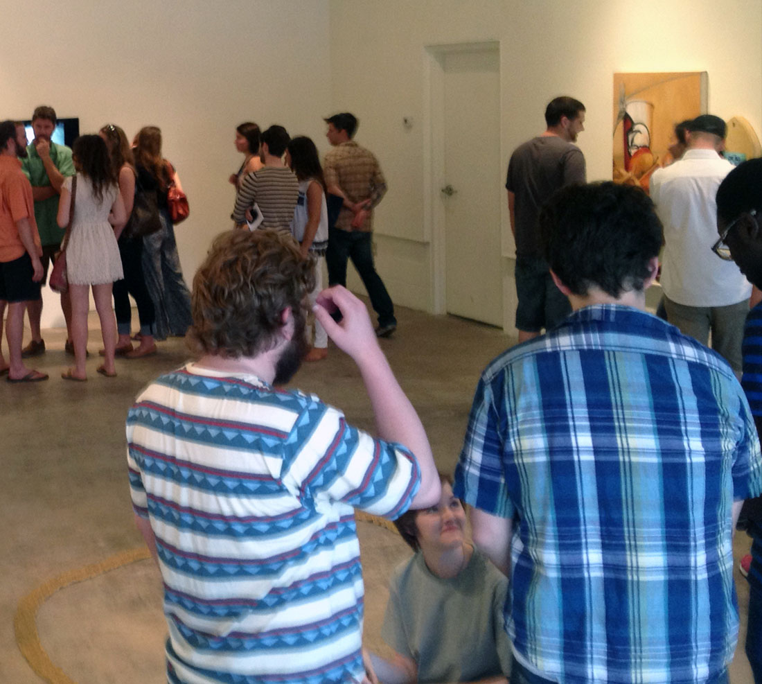 People inside the art gallery of LHUCA