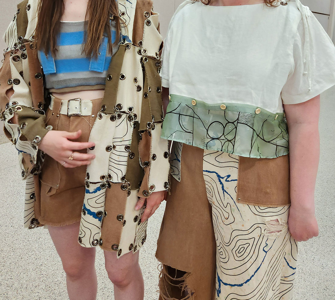 TTU School of Art students modeling clothes