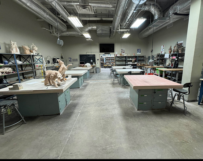 Hand building room highlighting all of the items listed below