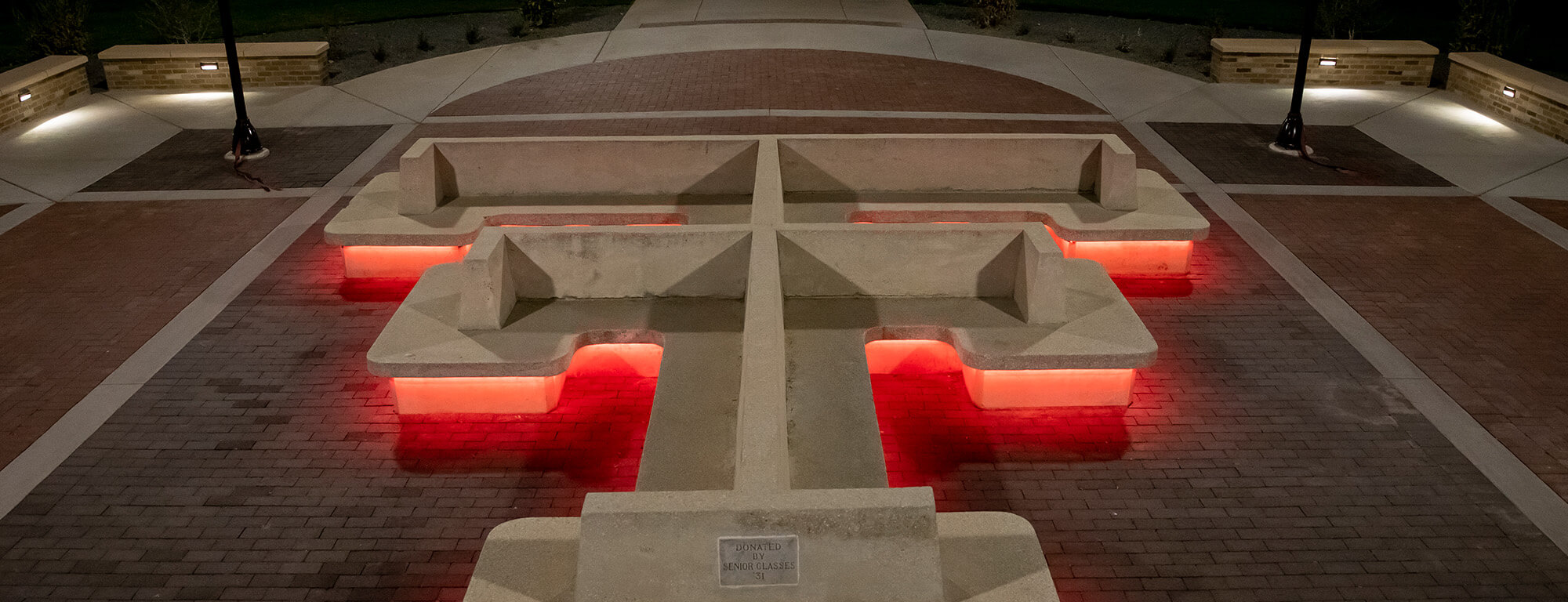 Texas Tech University Double T Park Bench