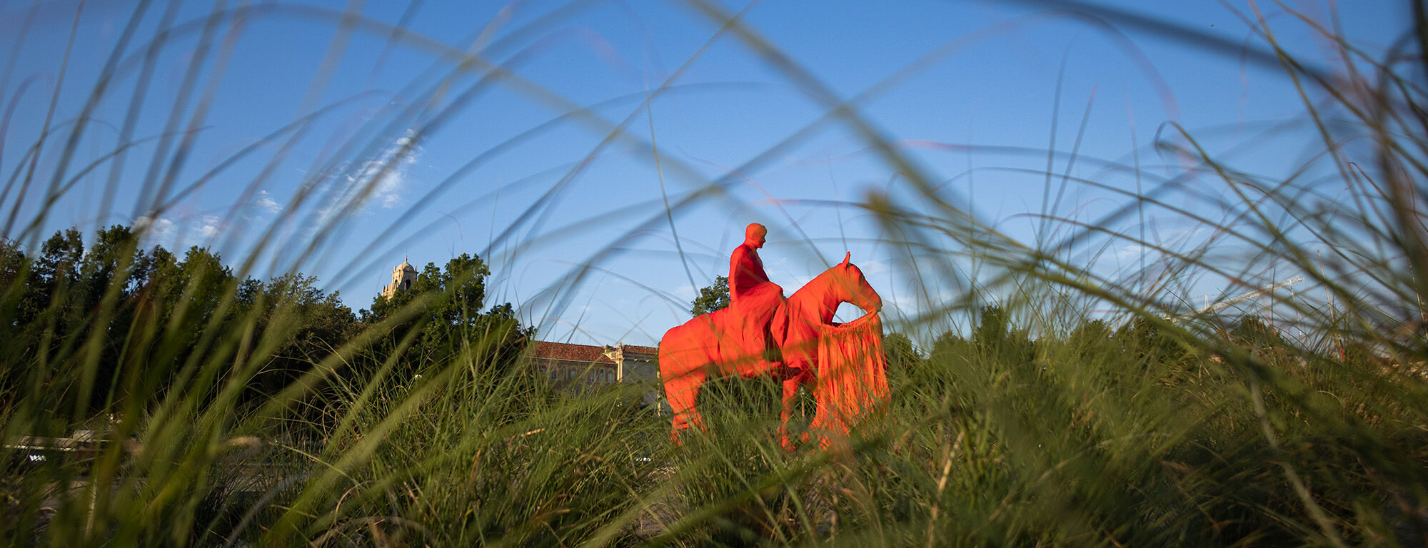 Texas Tech University Will Rogers and Soapsuds Statue