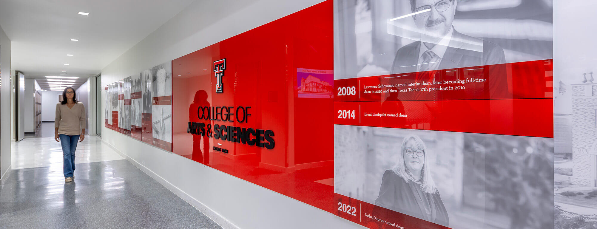 Texas Tech college of arts and sciences academic sciences building hallway