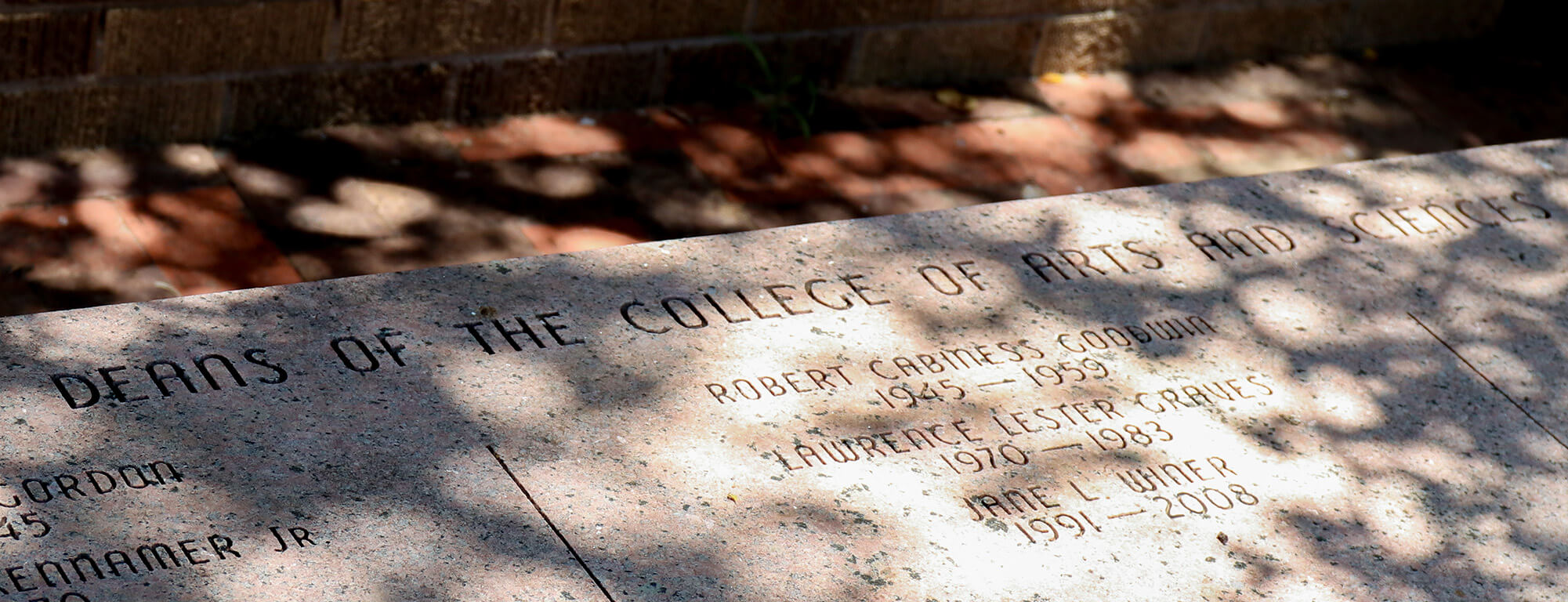 Texas Tech college of arts and sciences brick garden