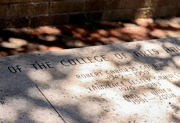 Texas Tech college of arts and sciences brick garden