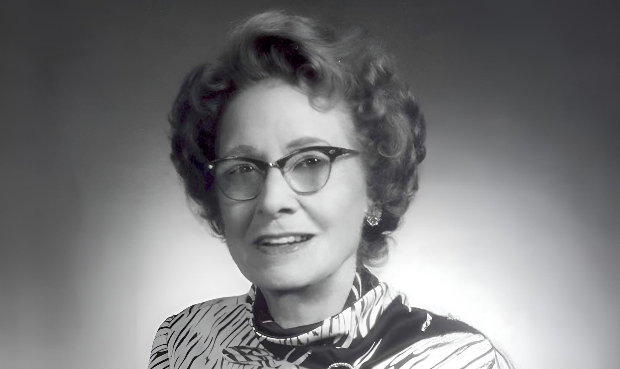 black and white portrait of helen devitt jones