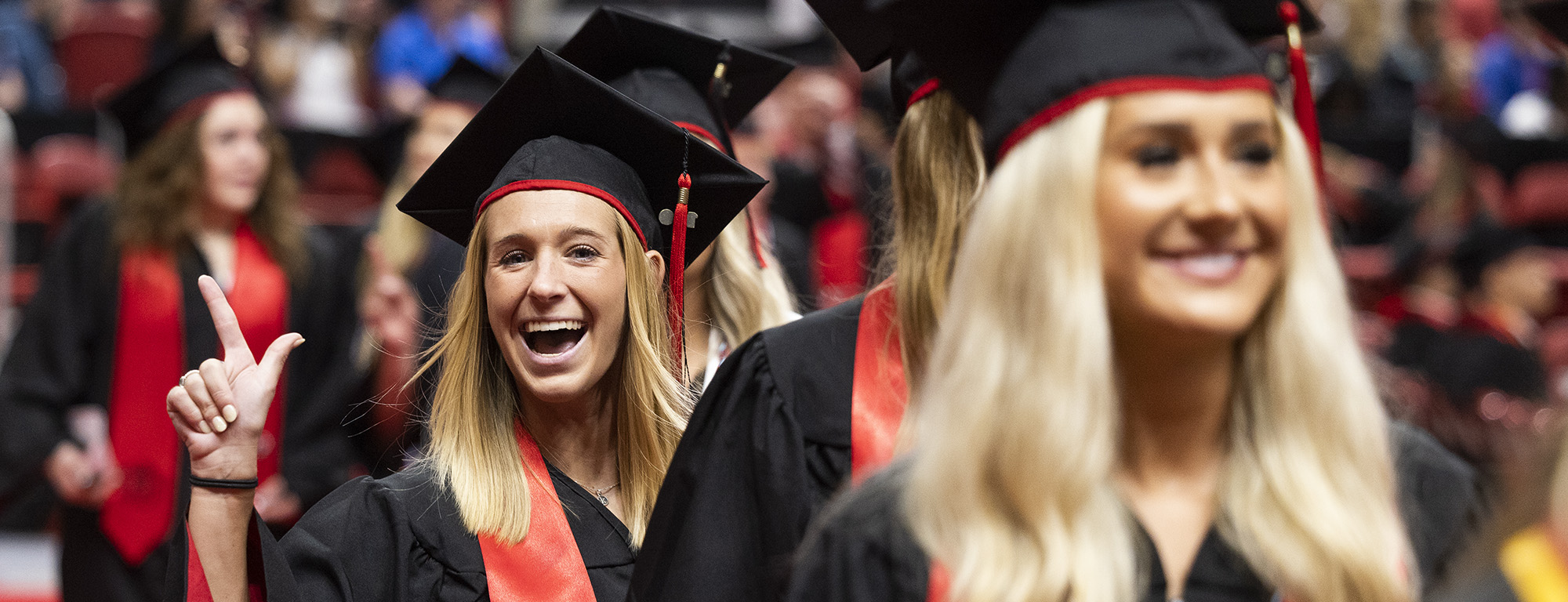 Texas Tech University graduate in cap and gown