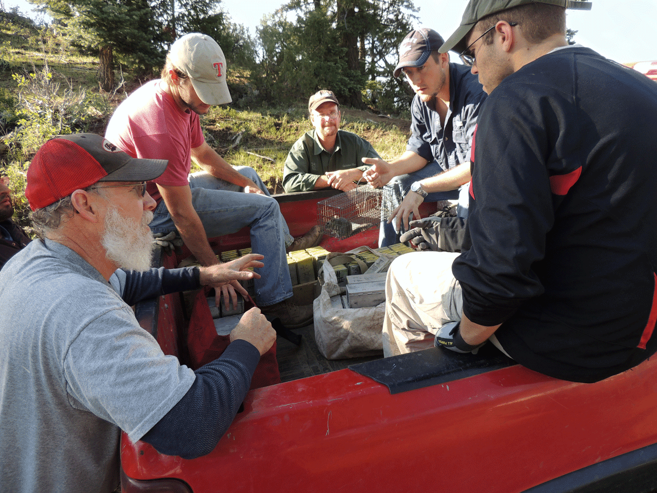 TTU biology professor and director of the NSRL Robert Bradley conducts a field trip