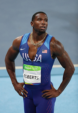 Texas Tech Alumnus Gil Roberts at the 2016 Olympic Games.