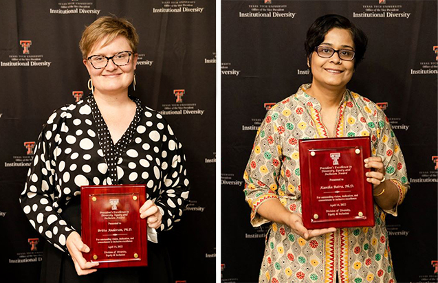 TTU professor Britta Anderson (left) and Kanika Batra (right)