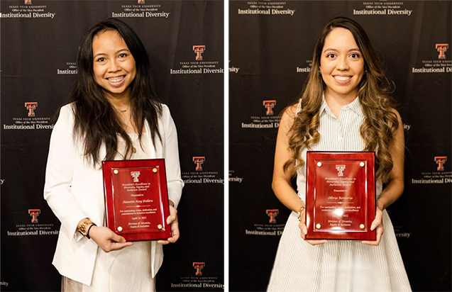 TTU undergraduates Nanette Kay Dolera (left) and Olivia Renteria (right)