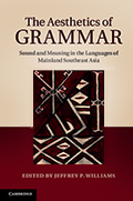 Jeffrey Williams, TTU, Arts & Sciences, Linguistics, Anthropology, The Aesthetics of Grammar, Cambridge Press