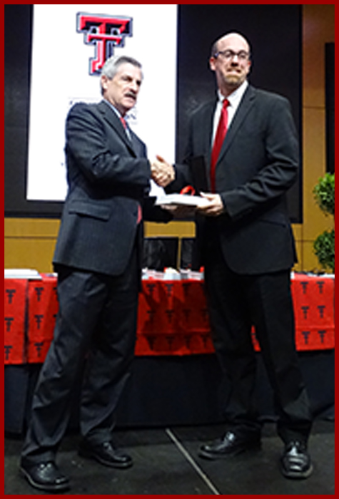 TTU President Opperman with Chemistry Professor Dimitri Pappas