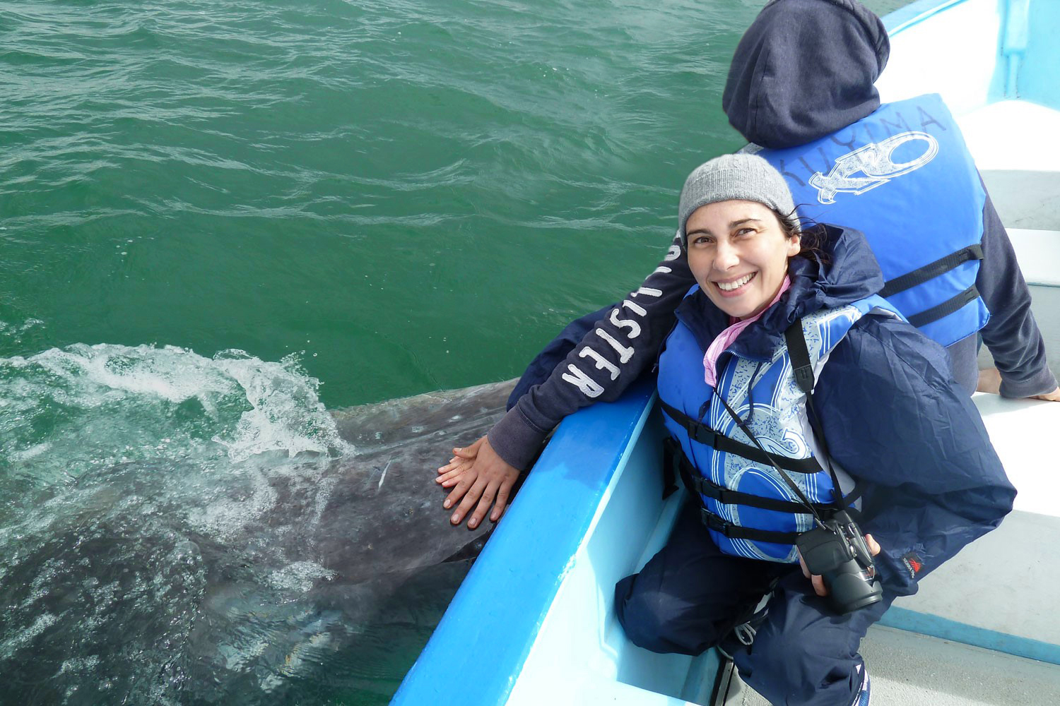 TTU professor Celine Godard-Codding with whale