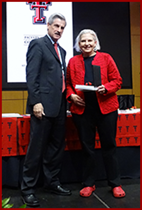 TTU Interim President Opperman with Clinical Psychology Professor Catherine Epkins