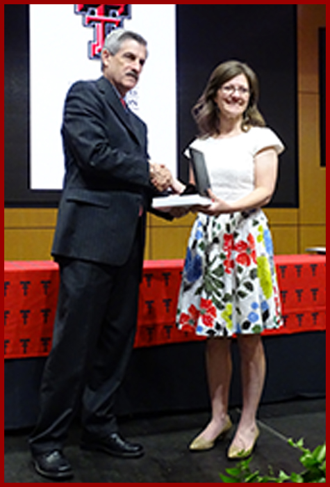 TTU President with Professor Kelly Cukrowicz