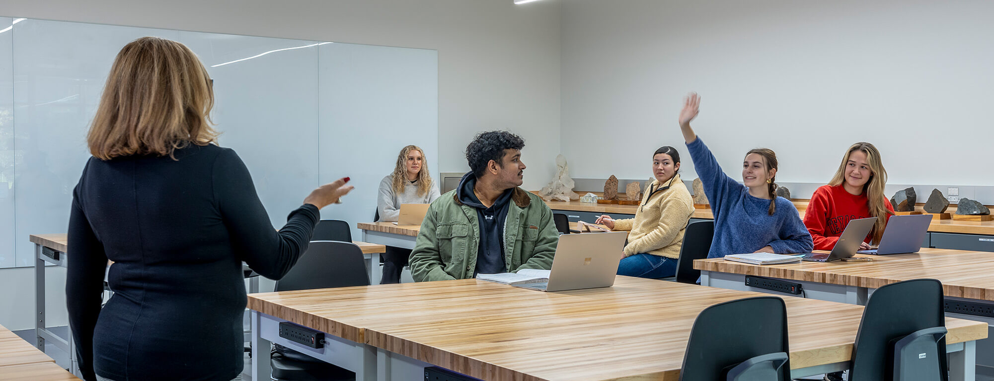 Texas Tech college of arts and sciences students in classroom