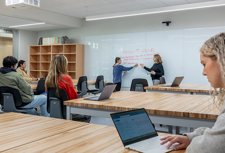 Texas Tech college of arts and sciences students in classroom
